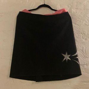 Appliqued Short Flared Skirt, handmade, Brooklyn